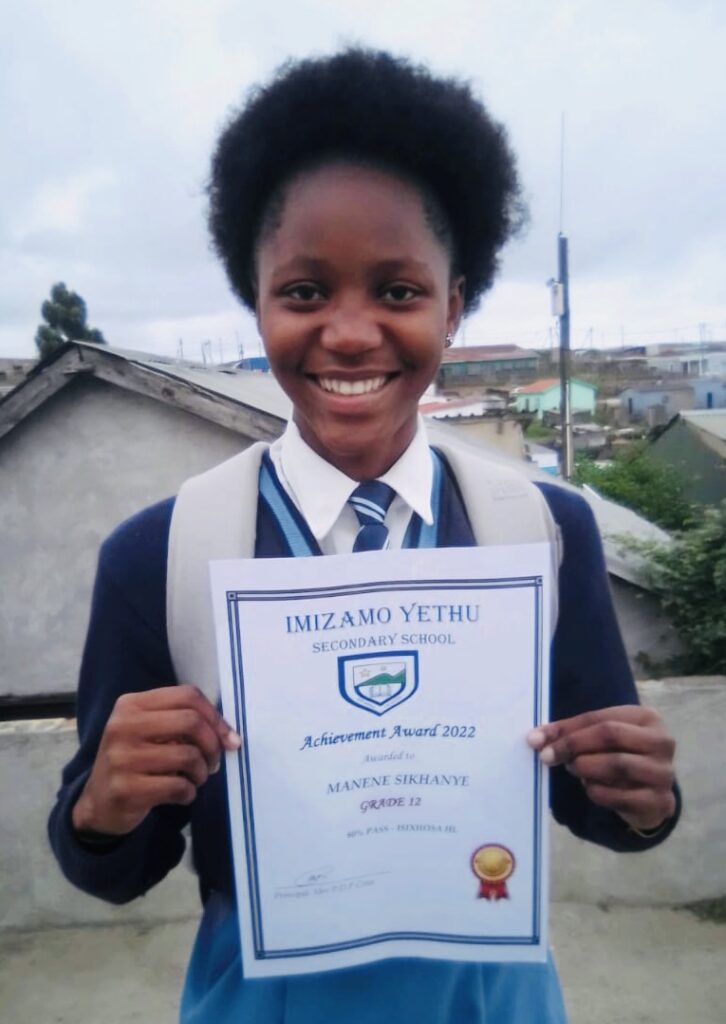 Siyakanya Manene Gr 12 Achievement award_Oct 2022