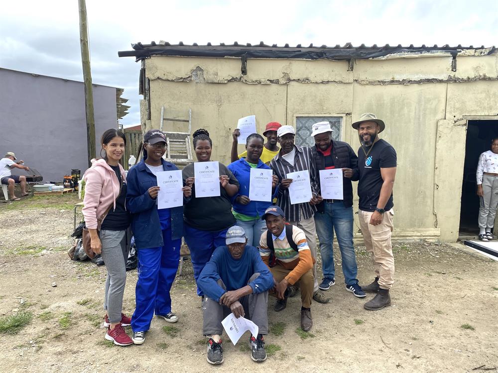 This group participated in the painting workshop.